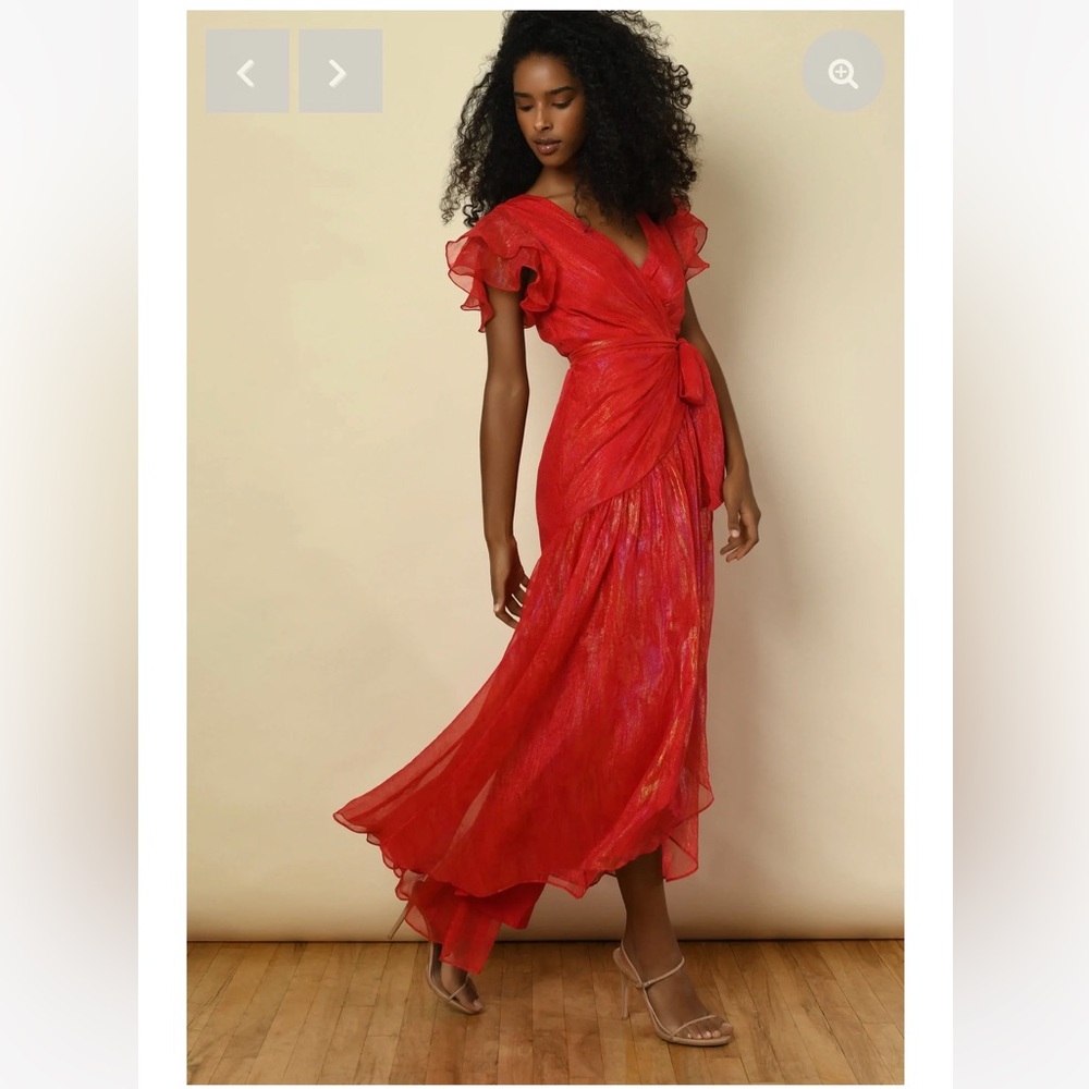 HUTCH Red Wrap Gown, size XS/ 0. Brand New with Tags!